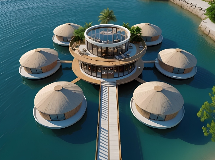 Floating restaurant manufacturers in India by Vari Pontoons